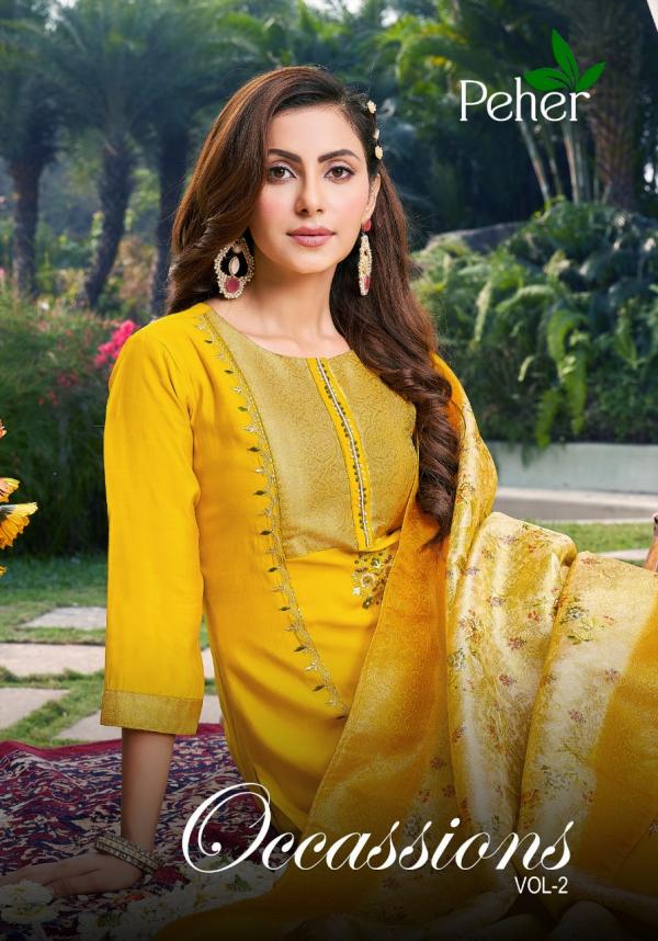 Peher Occassions Vol 2 Fancy Kurti Bottom With Dupatta Collection